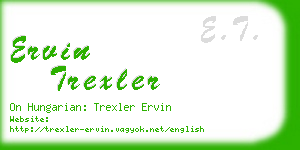 ervin trexler business card